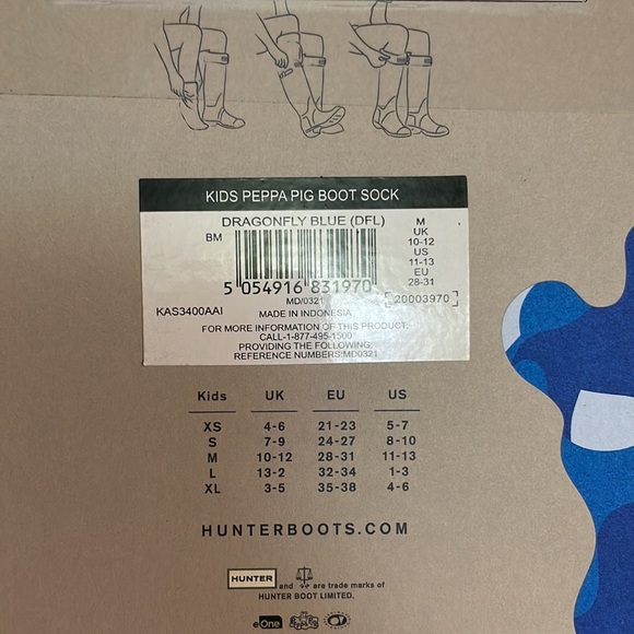 New in box Peppa pig boot socks size M/11-13 - Picture 2 of 2